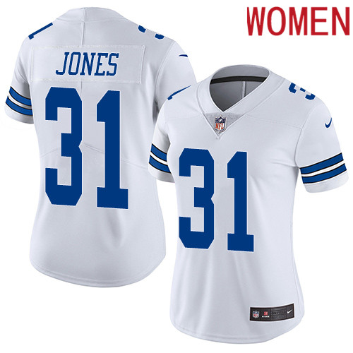 2019 Women Dallas Cowboys #31 Jones white Nike Vapor Untouchable Limited NFL Jersey